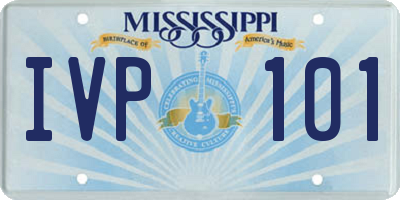 MS license plate IVP101