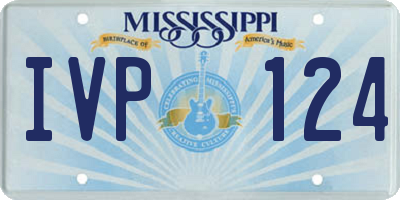 MS license plate IVP124