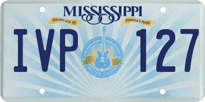 MS license plate IVP127