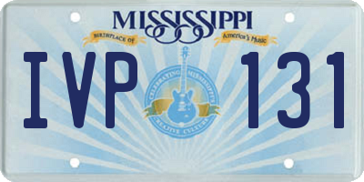 MS license plate IVP131