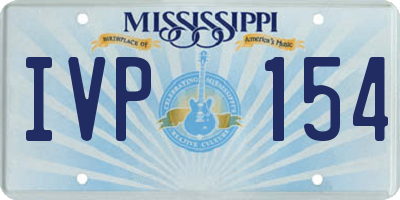 MS license plate IVP154