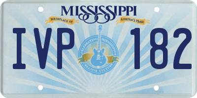 MS license plate IVP182