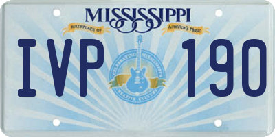 MS license plate IVP190