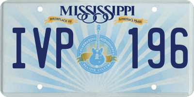 MS license plate IVP196