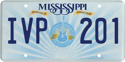 MS license plate IVP201