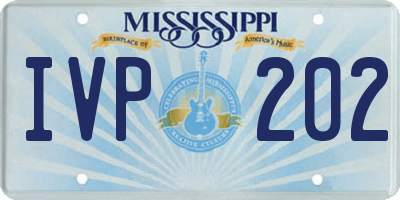 MS license plate IVP202