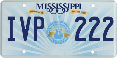 MS license plate IVP222