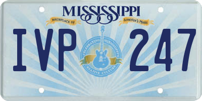MS license plate IVP247