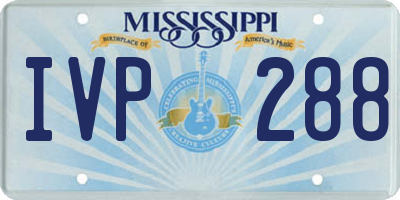 MS license plate IVP288
