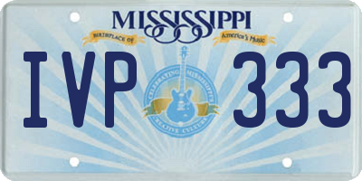 MS license plate IVP333