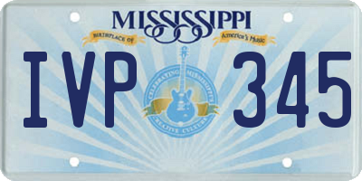 MS license plate IVP345