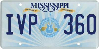 MS license plate IVP360