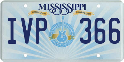 MS license plate IVP366