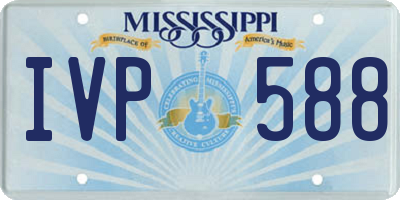 MS license plate IVP588
