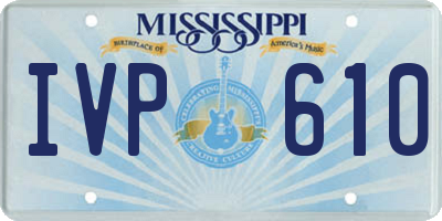 MS license plate IVP610