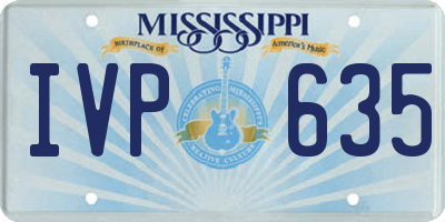 MS license plate IVP635