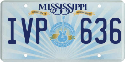 MS license plate IVP636