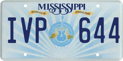 MS license plate IVP644