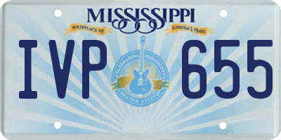 MS license plate IVP655