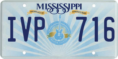 MS license plate IVP716