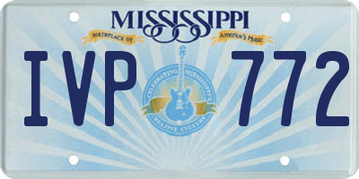 MS license plate IVP772