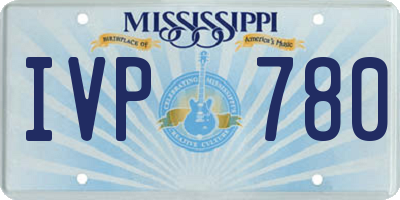 MS license plate IVP780