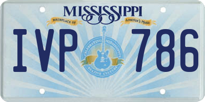 MS license plate IVP786