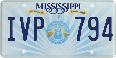 MS license plate IVP794