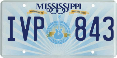 MS license plate IVP843