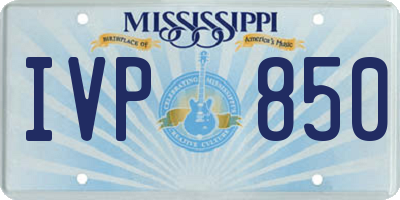 MS license plate IVP850