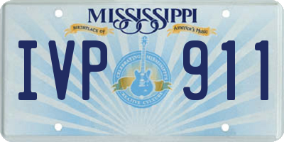 MS license plate IVP911