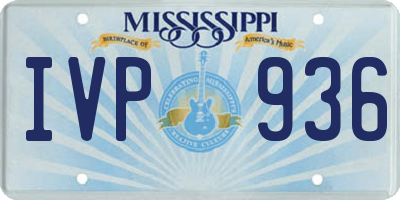 MS license plate IVP936