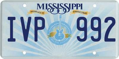 MS license plate IVP992
