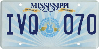 MS license plate IVQ070