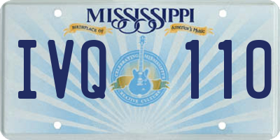 MS license plate IVQ110