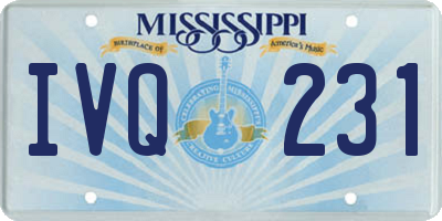MS license plate IVQ231