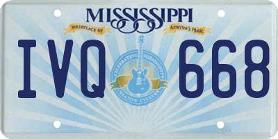 MS license plate IVQ668
