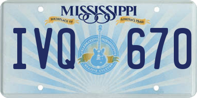 MS license plate IVQ670