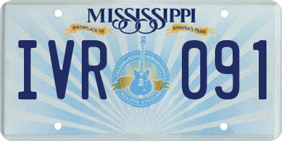 MS license plate IVR091