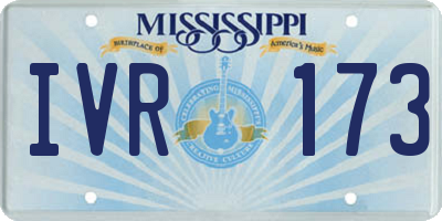 MS license plate IVR173