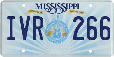 MS license plate IVR266