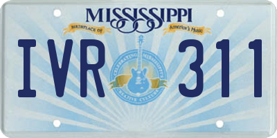 MS license plate IVR311