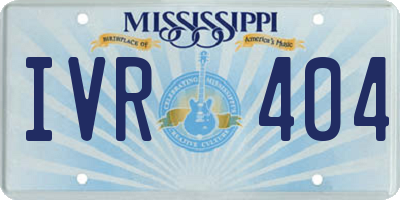 MS license plate IVR404