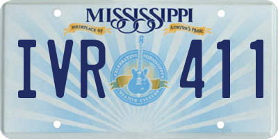 MS license plate IVR411