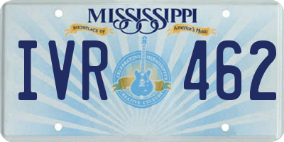 MS license plate IVR462