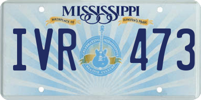MS license plate IVR473
