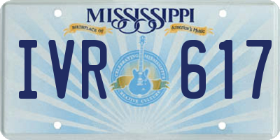 MS license plate IVR617