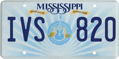 MS license plate IVS820