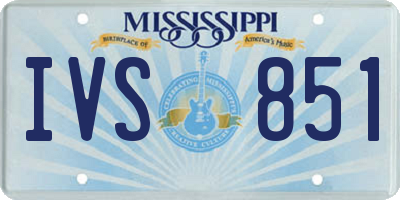 MS license plate IVS851