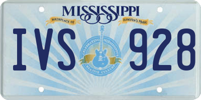MS license plate IVS928